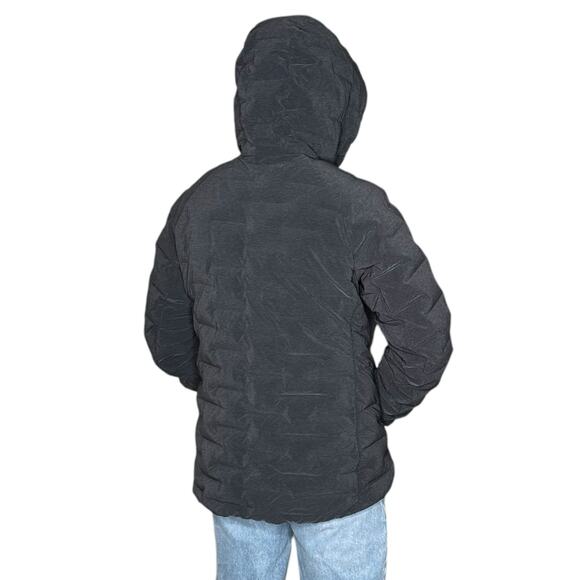 MOUNTAIN HARDWEAR Stretchdown Hoodie Gray Hooded Puffer Jacket Women's Large - Picture 4 of 7